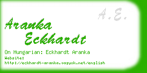 aranka eckhardt business card